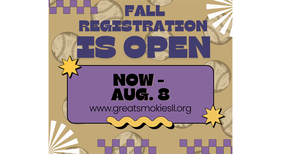 Fall Season Registration Is Open